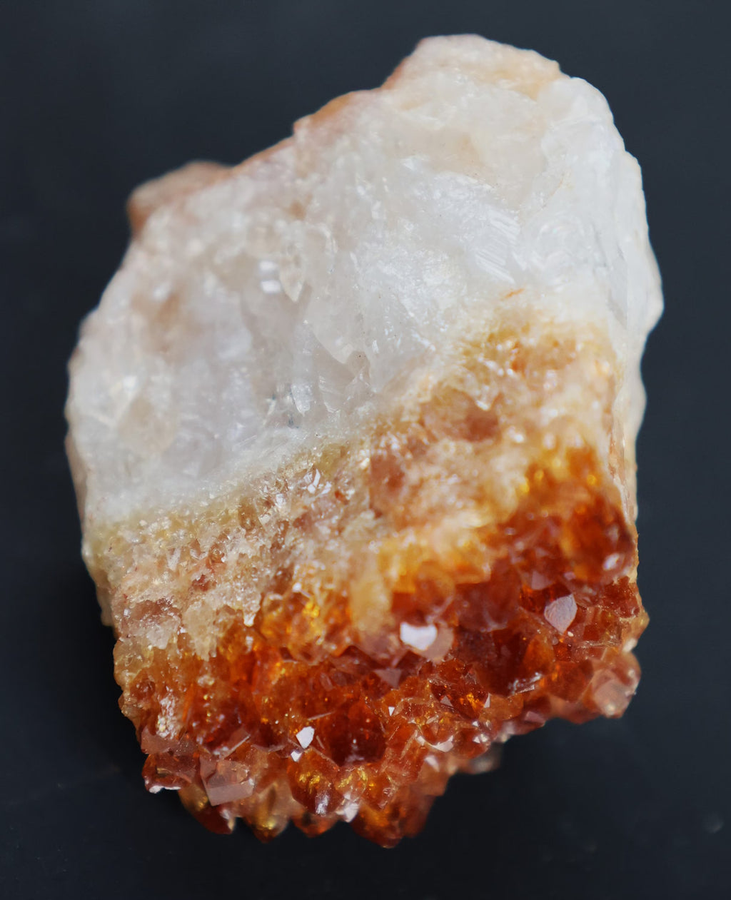 Natural Citrine Crystal Cluster: Authentic Geode for Meditation