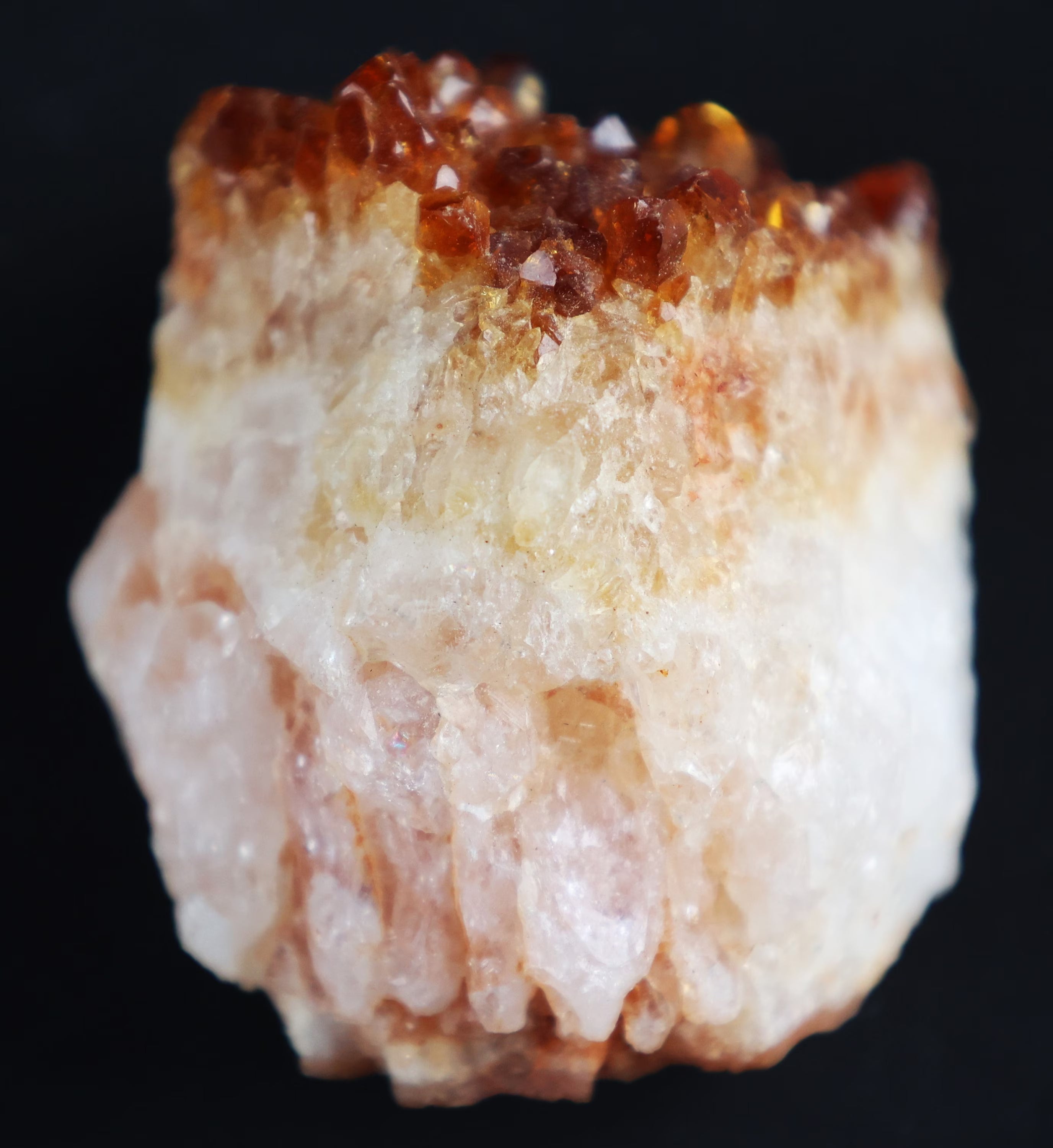 Natural Citrine Crystal Cluster: Authentic Geode for Meditation