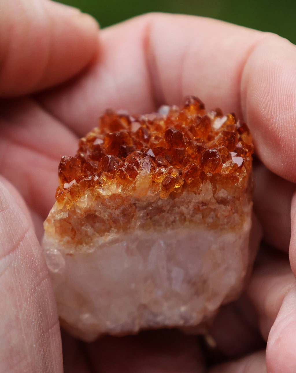 Natural Citrine Crystal Cluster: Authentic Geode for Meditation