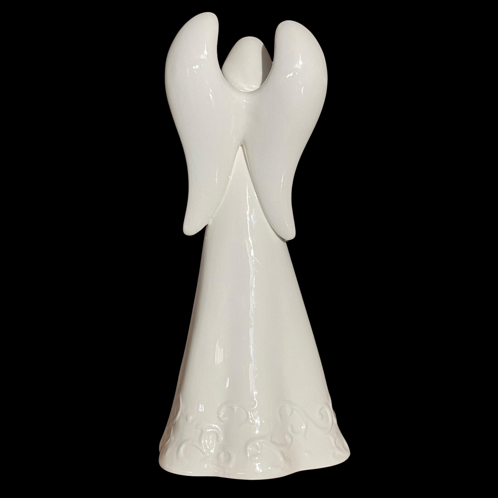 10" Ceramic Angel Holding Heart Figurine | Sympathy & Memorial Gift