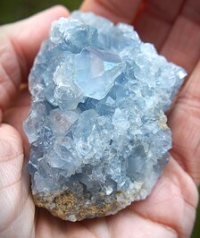 Celestite Geode Cluster – Natural Blue Crystal for Meditation, Energy Healing & Spiritual Calm | Raw Celestite Stone Décor