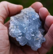 Celestite Geode Cluster – Natural Blue Crystal for Meditation, Energy Healing & Spiritual Calm | Raw Celestite Stone Décor