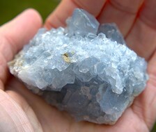 Celestite Geode Cluster – Natural Blue Crystal for Meditation, Energy Healing & Spiritual Calm | Raw Celestite Stone Décor