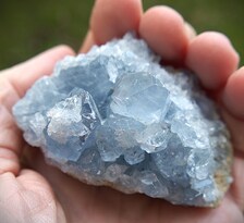 Celestite Geode Cluster – Natural Blue Crystal for Meditation, Energy Healing & Spiritual Calm | Raw Celestite Stone Décor