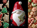 Ceramic Gnome Cookie Jar | Festive Christmas Kitchen Storage | Holiday Cookie Canister | Christmas Gnome Kitchen Decor | Seasonal Gift