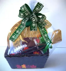 Football Game Day Gift Basket, Helmet Cutting Board, Potholder, Towel, Tongs Set