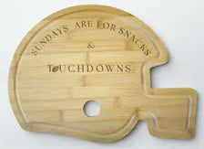 Football Game Day Gift Basket, Helmet Cutting Board, Potholder, Towel, Tongs Set