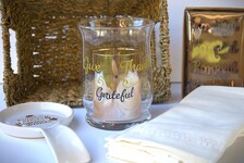 Thanksgiving Gift Basket, Glass Vase, Grateful Candle, Spoon Rest, Napkin Holders (Fall Decor)