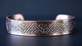 Handcrafted Antique Copper Celtic Trinity Knot Magnetic Bracelet | Arthritis Pain Relief Cuff