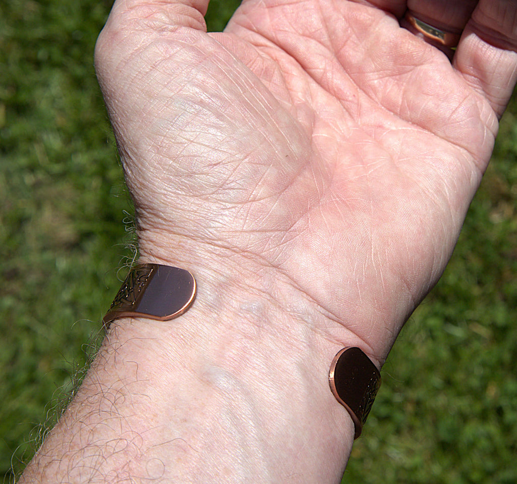 Handcrafted Antique Copper Celtic Trinity Knot Magnetic Bracelet | Arthritis Pain Relief Cuff