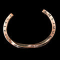Viking Twist Cuff Bracelet: Stainless Steel, Copper Nordic Runes, Handmade Finish