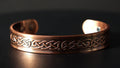Celtic Knot Copper Cuff Bracelet: Handmade Antique Finish Magnetic Therapy