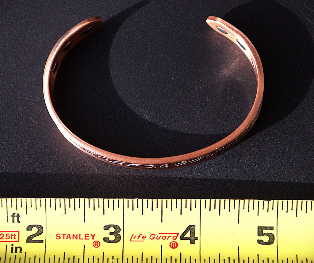 Celtic Knot Copper Cuff Bracelet: Handmade Antique Finish Magnetic Therapy