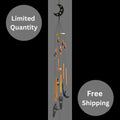 Handcrafted Bamboo Moon Goddess Wind Chime | Celestial Garden Decor | Boho Hanging Art