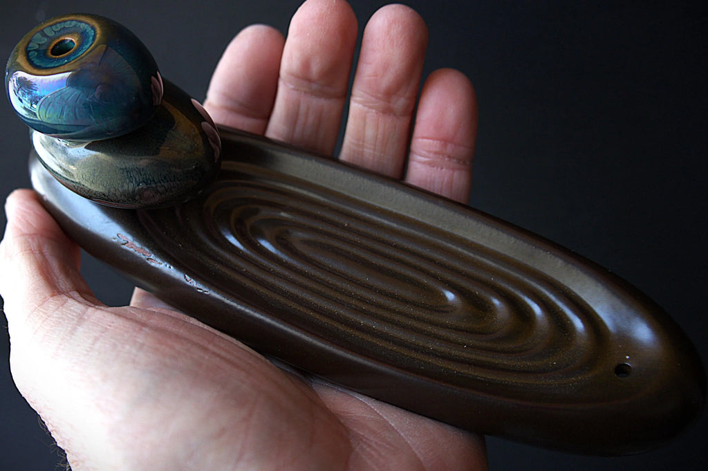 Ceramic Zen Backflow Incense Burner: Calming Meditation Decor