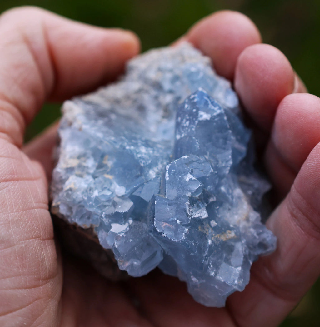 Celestite Geode Cluster: Raw Crystal for Meditation & Energy Healing