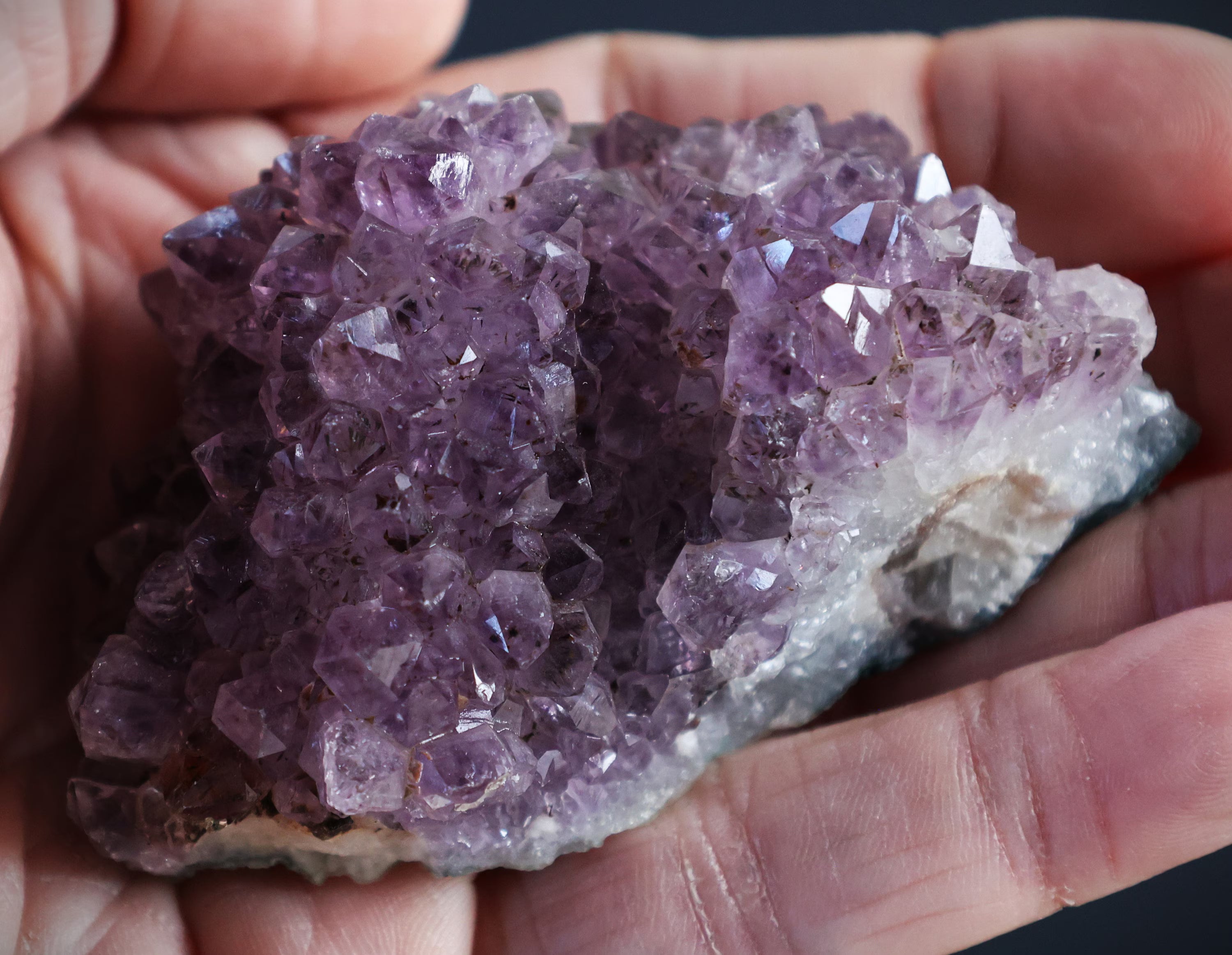 Amethyst Geode Cluster: Raw Crystal Healing Stone, Spiritual Decor