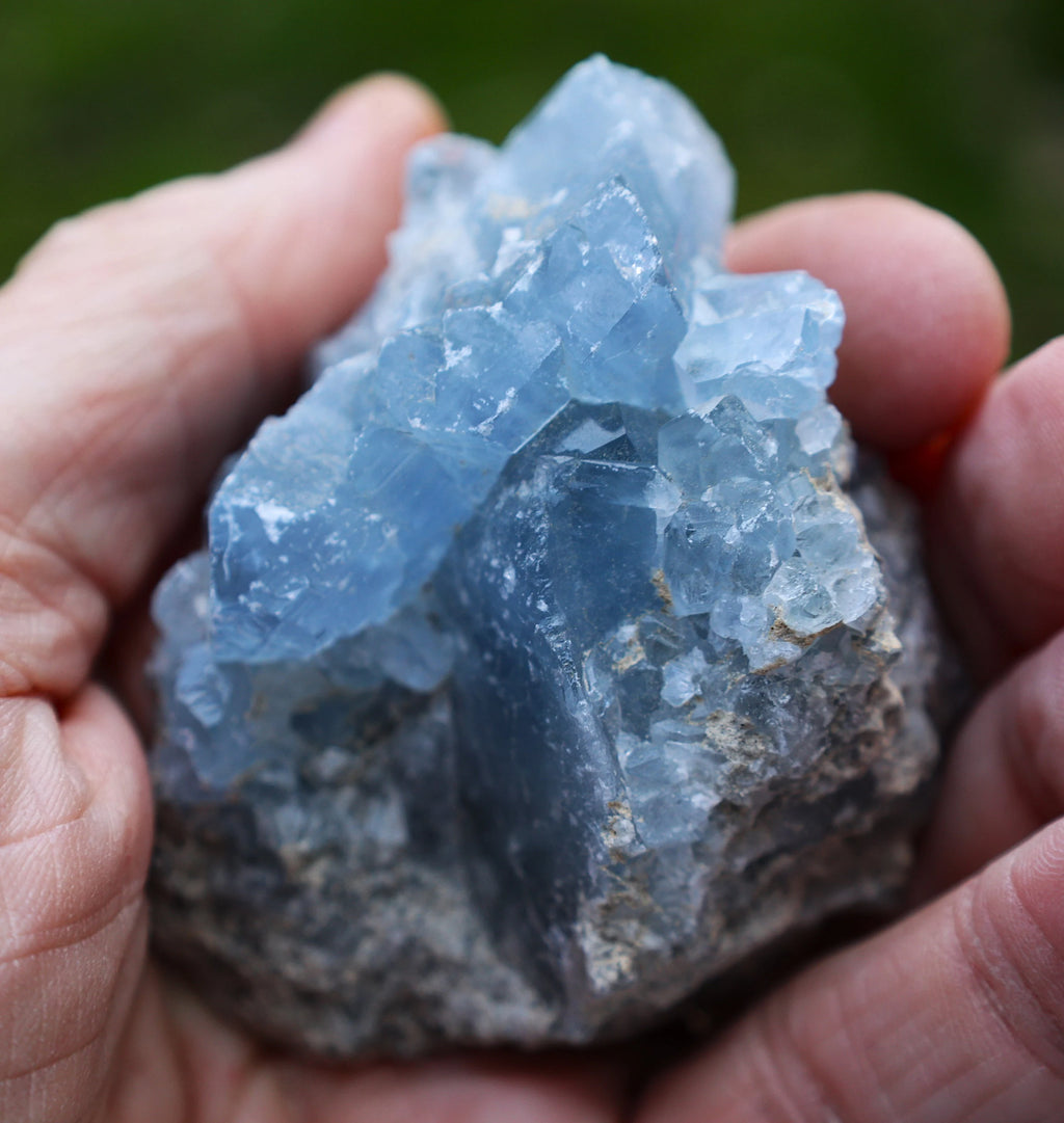 Celestite Geode Cluster: Raw Crystal for Meditation & Energy Healing