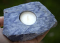 Natural Raw Blue AVENTURINE Slab, Blue AVENTURINE Crystal Tealight Candle Holder, Healing Metaphysical AVENTURINE Crystal, Free Shipping.