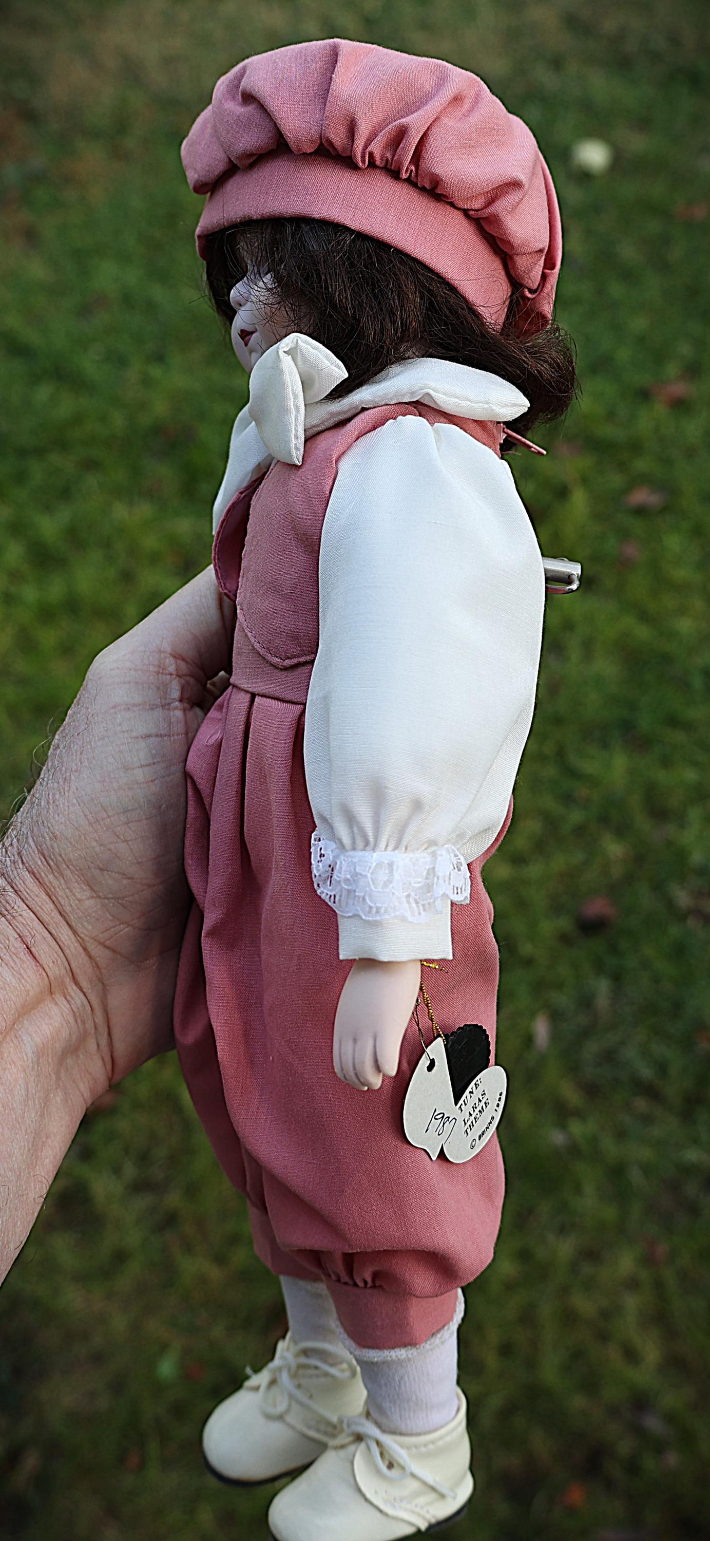 Vintage Brinn's Musical Porcelain Doll Plays "Laura's Theme" | 1980s Collectible Heirloom Music Box Doll