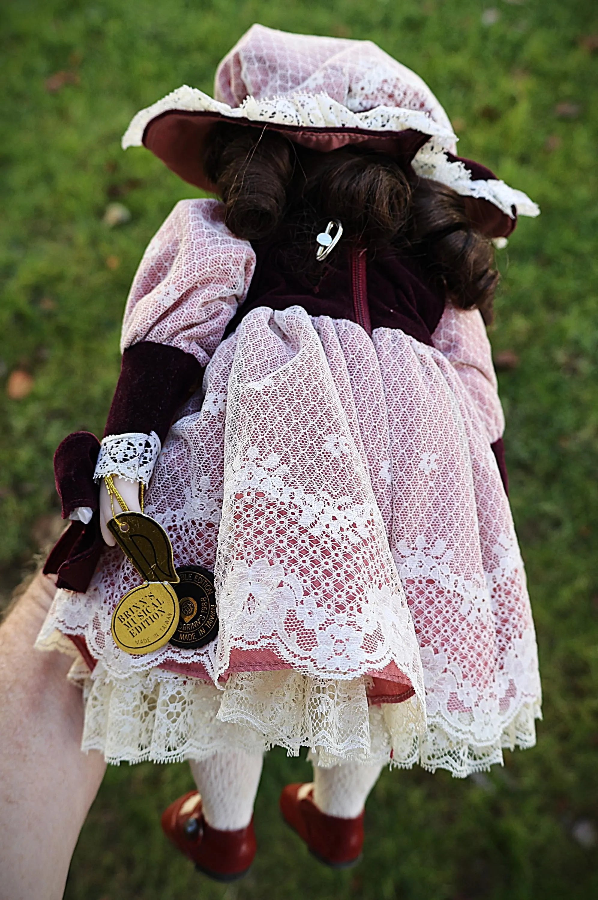 Vintage 1980s Brinn's Musical Porcelain Doll Plays "Some Enchanted Evening" | Collectible Music Box Heirloom Doll