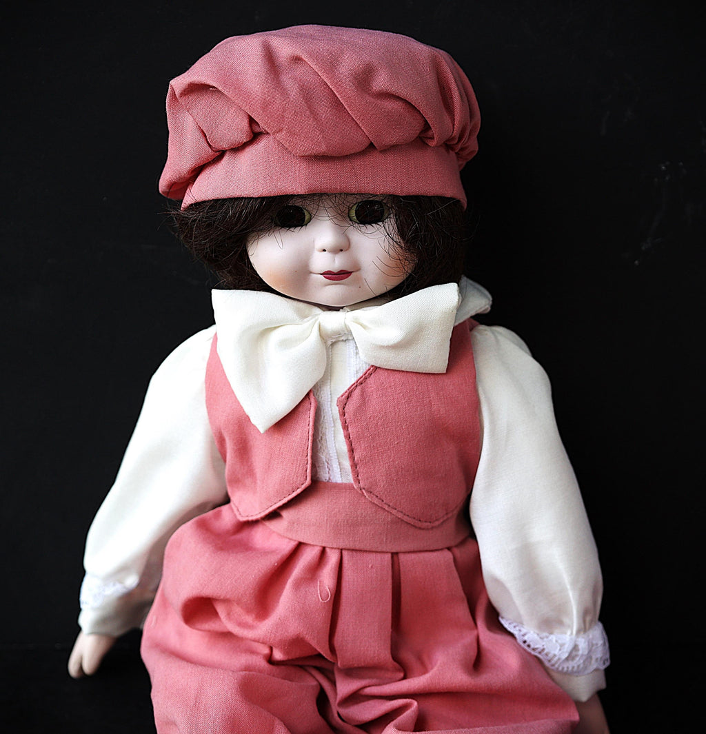 Vintage Brinn's Musical Porcelain Doll Plays "Laura's Theme" | 1980s Collectible Heirloom Music Box Doll