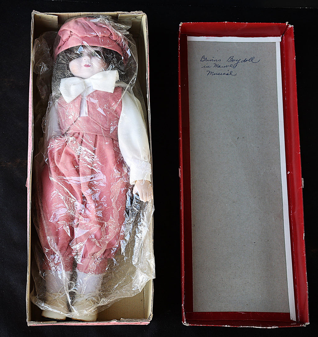 Vintage Brinn's Musical Porcelain Doll Plays "Laura's Theme" | 1980s Collectible Heirloom Music Box Doll