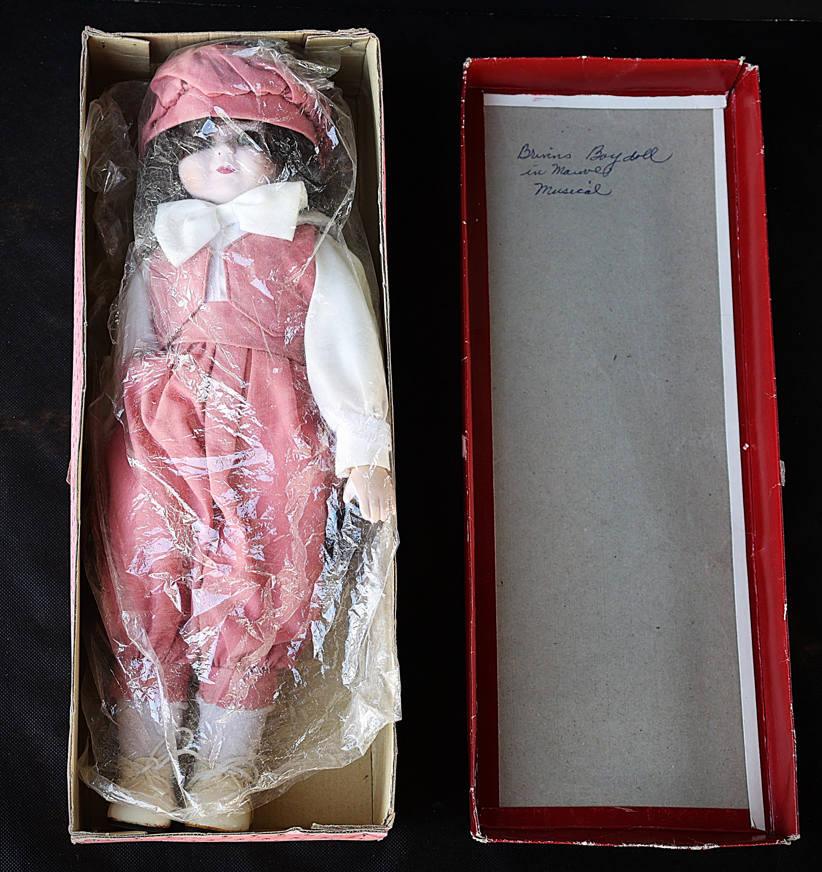 Vintage Brinn's Musical Porcelain Doll Plays "Laura's Theme" | 1980s Collectible Heirloom Music Box Doll