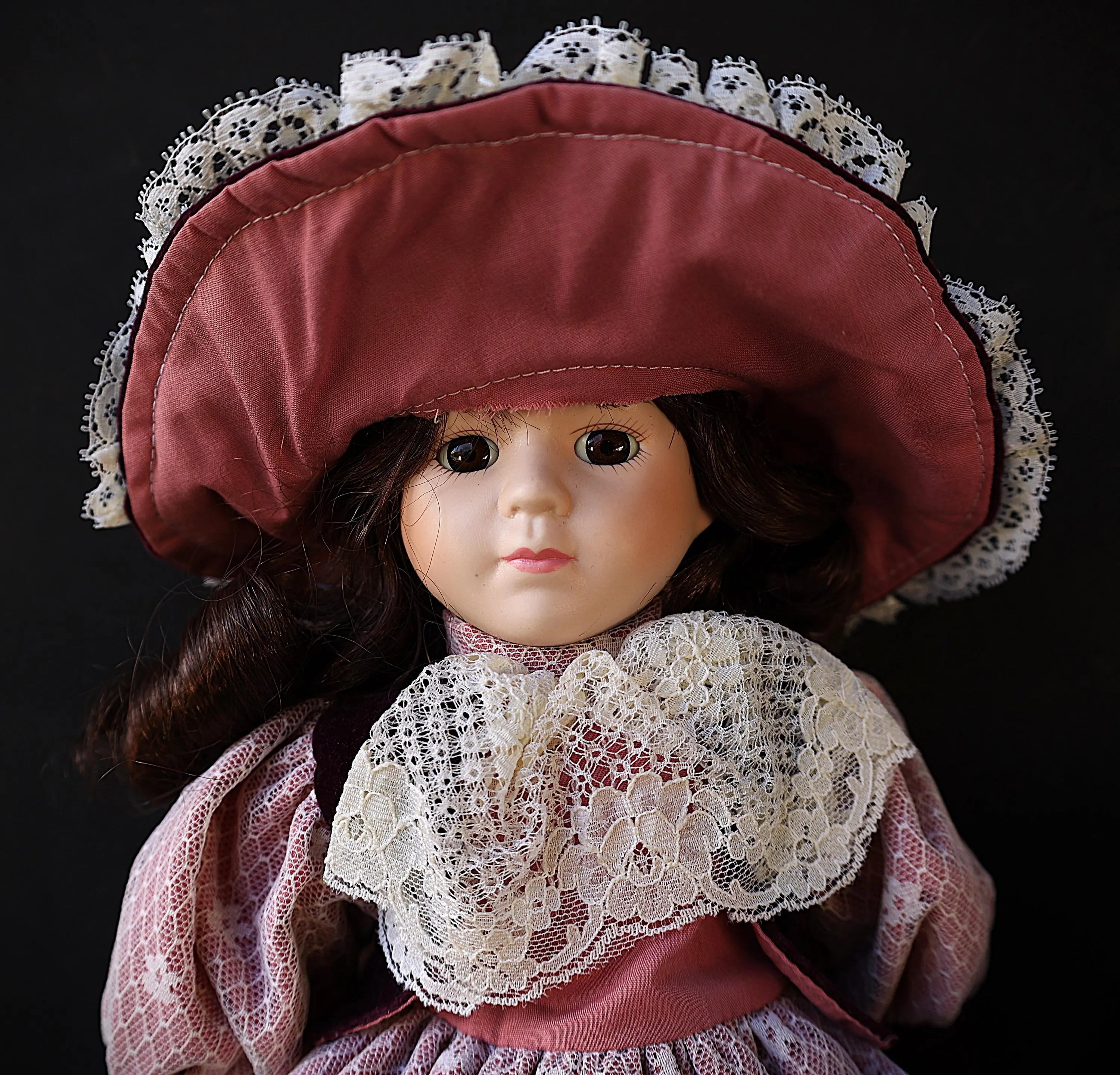 Vintage 1980s Brinn's Musical Porcelain Doll Plays "Some Enchanted Evening" | Collectible Music Box Heirloom Doll