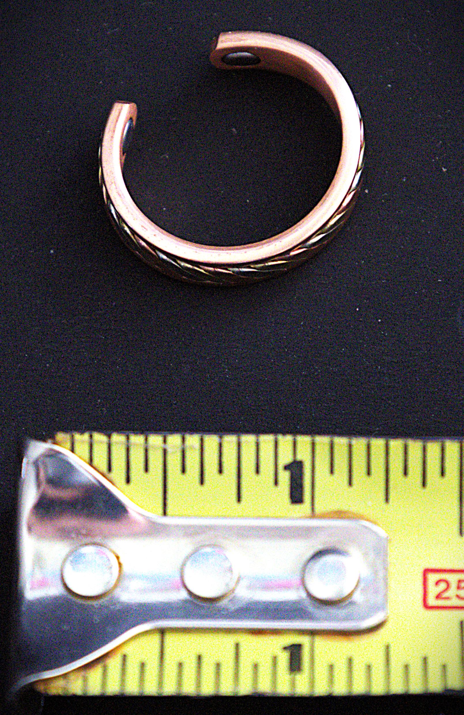 Adjustable Magnetic Copper Brass Twist Ring: Healing Jewelry