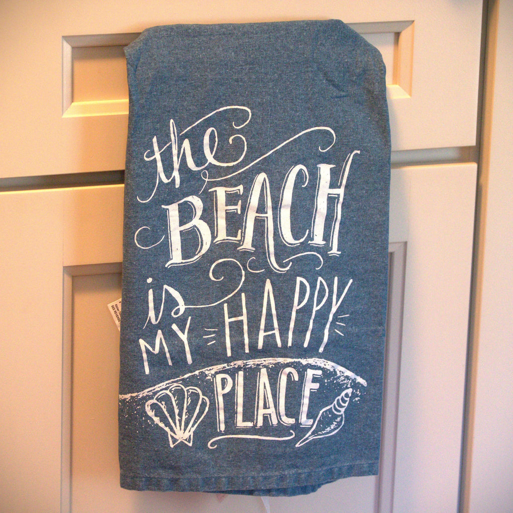 Beach Kitchen Tea Towels: Coastal Nautical Home Decor Set.