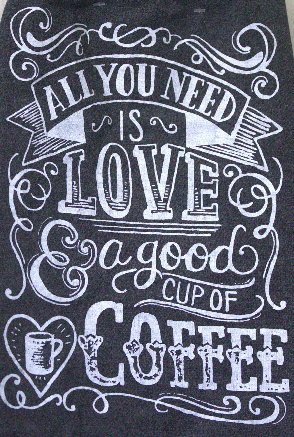Funny Coffee Tea Towel: Farmhouse Kitchen Decor, Coffee Lover Gift Set.