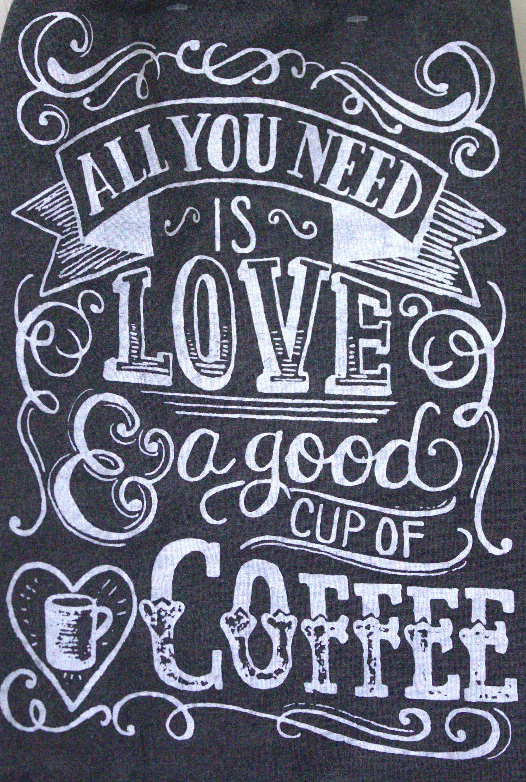 Funny Coffee Tea Towel: Farmhouse Kitchen Decor, Coffee Lover Gift Set.