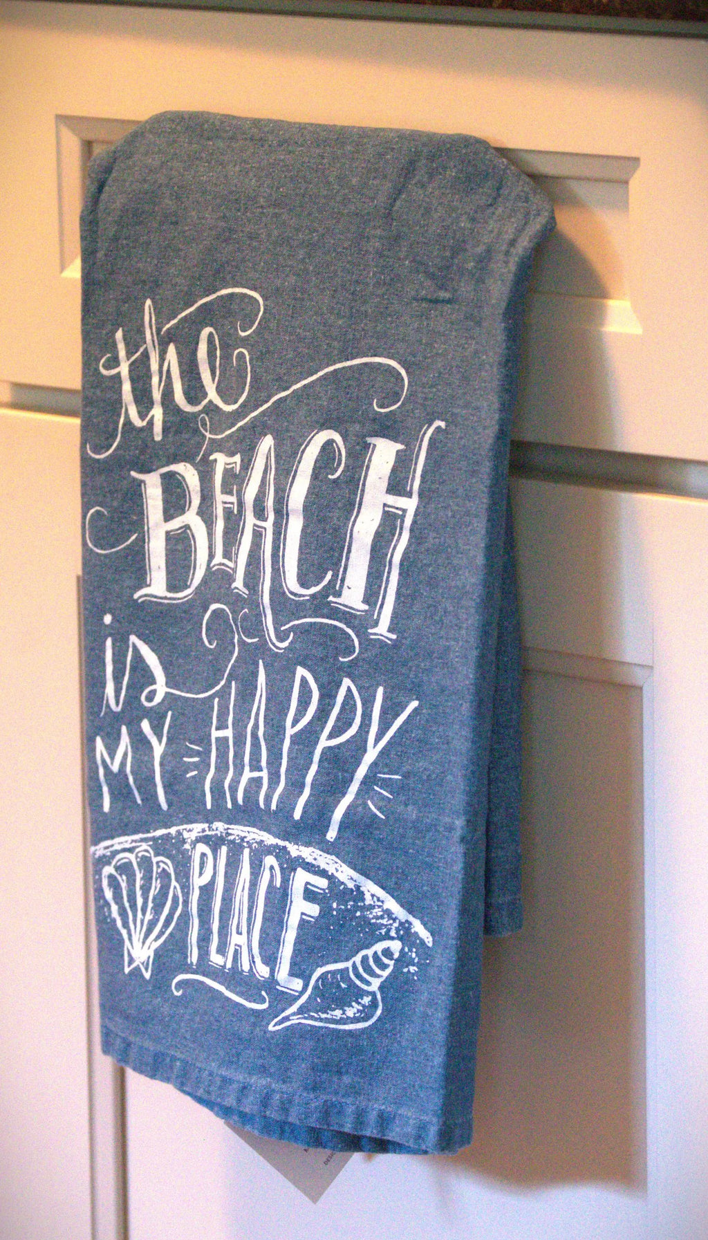 Beach Kitchen Tea Towels: Coastal Nautical Home Decor Set.