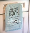 Funny Beach Tea Towels: Coastal Kitchen Decor, Gift for Beach Lovers