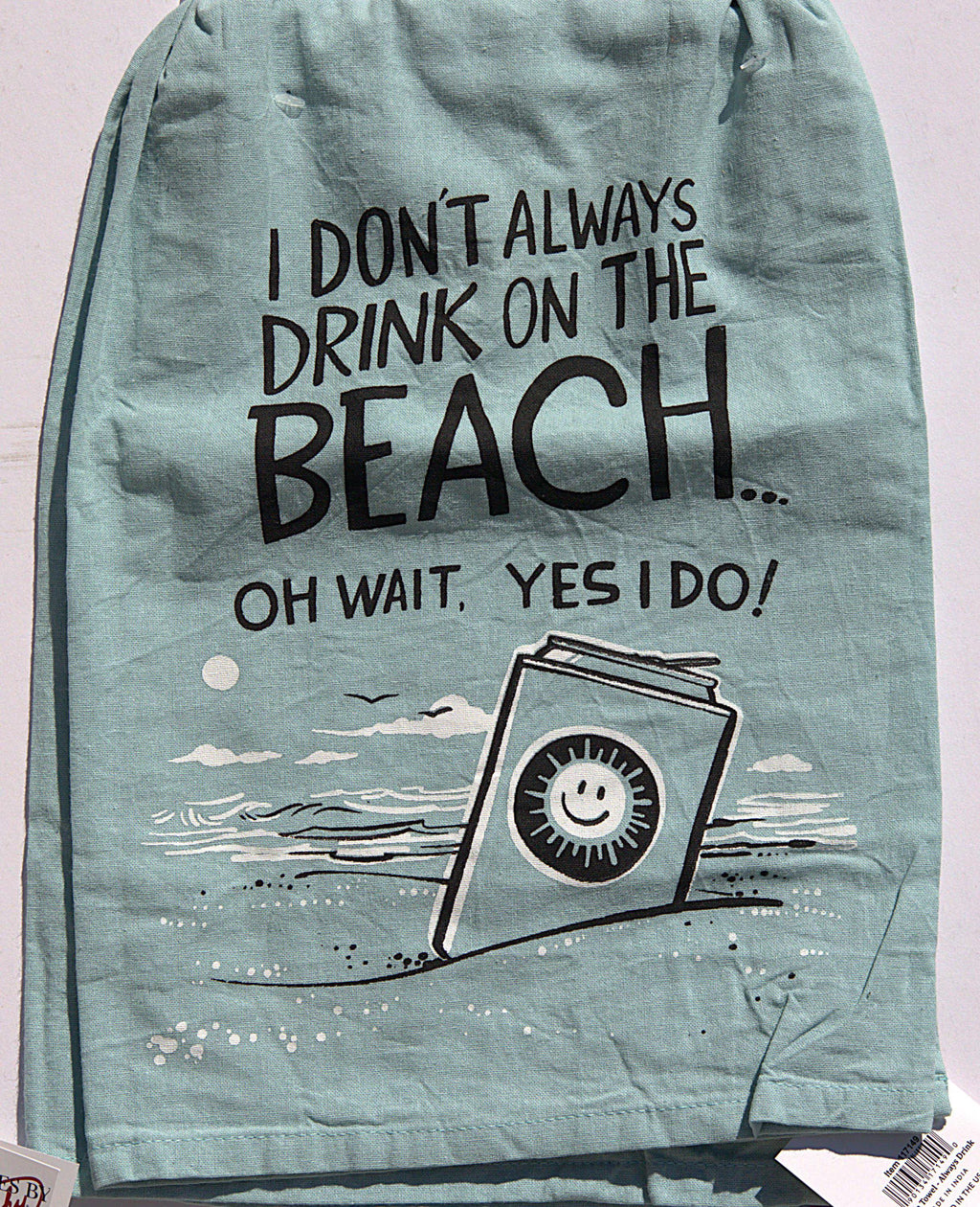 Funny Beach Tea Towels: Coastal Kitchen Decor, Gift for Beach Lovers