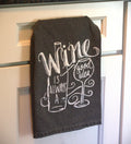Funny Wine Tea Towel: 100% Cotton Kitchen Decor