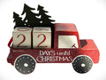 Red Truck Rustic Christmas Countdown: Wooden Holiday Advent Calendar