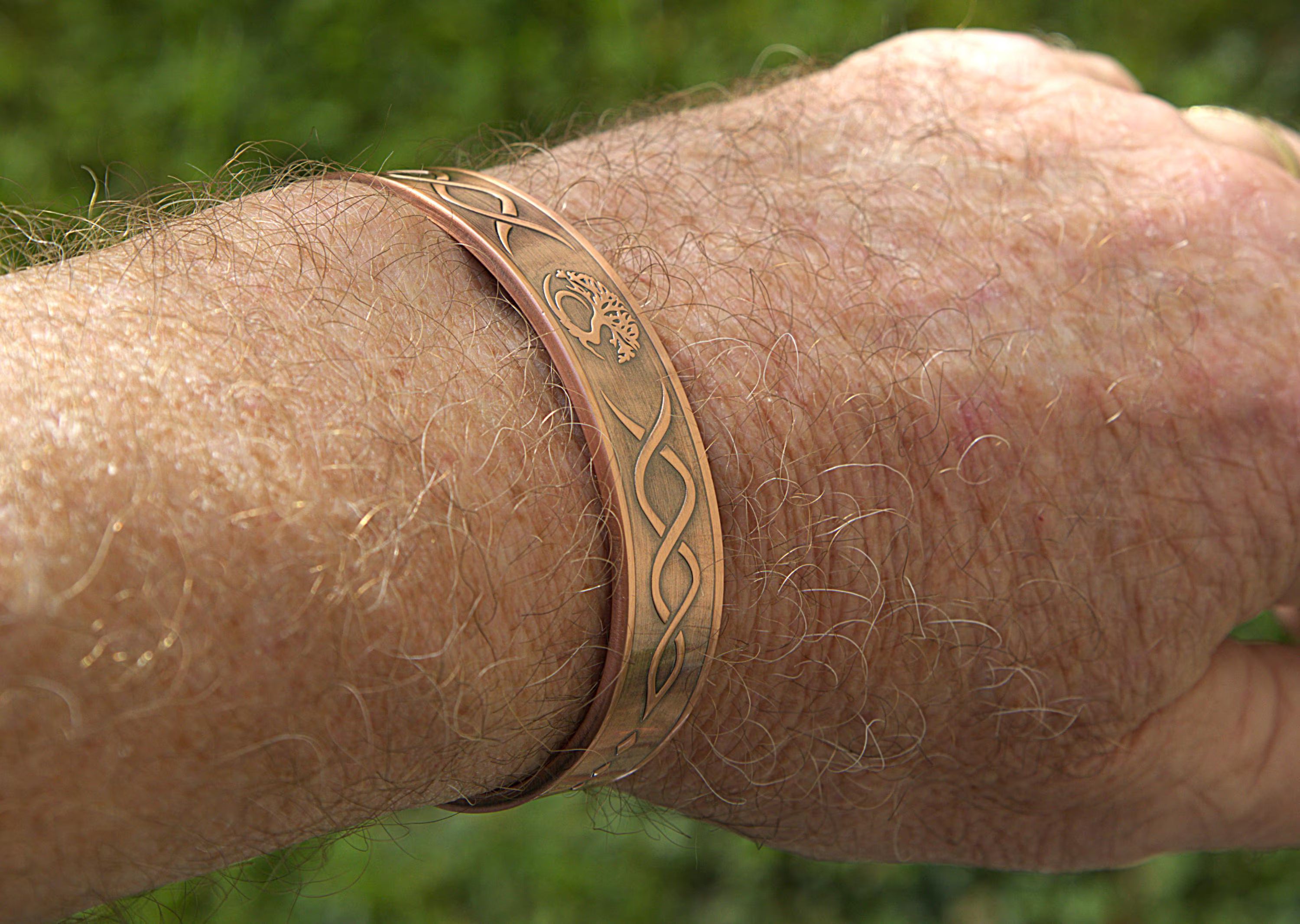 Magnetic Copper Tree of Life Bracelet - Boho Healing Cuff