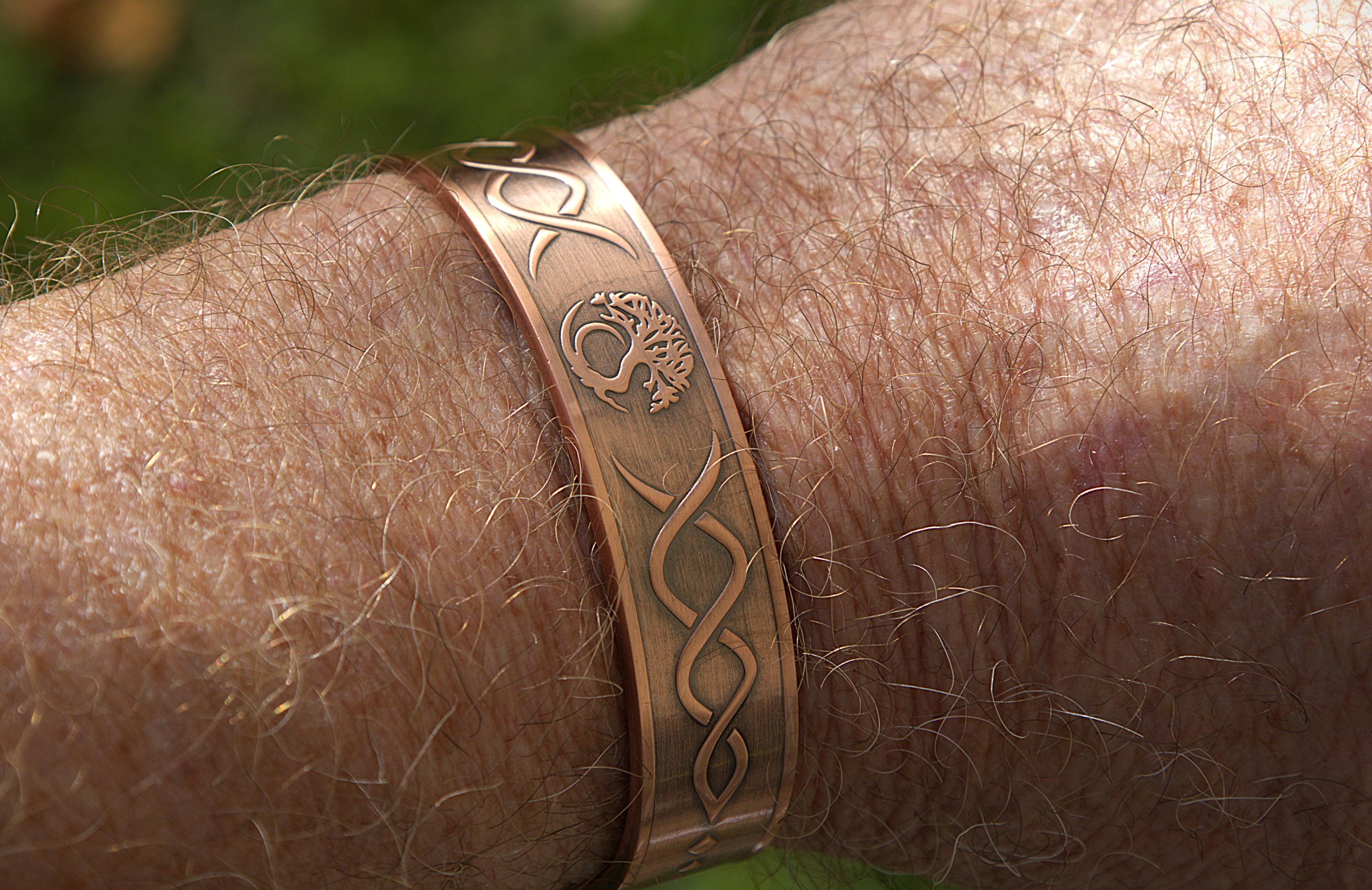 Magnetic Copper Tree of Life Bracelet - Boho Healing Cuff