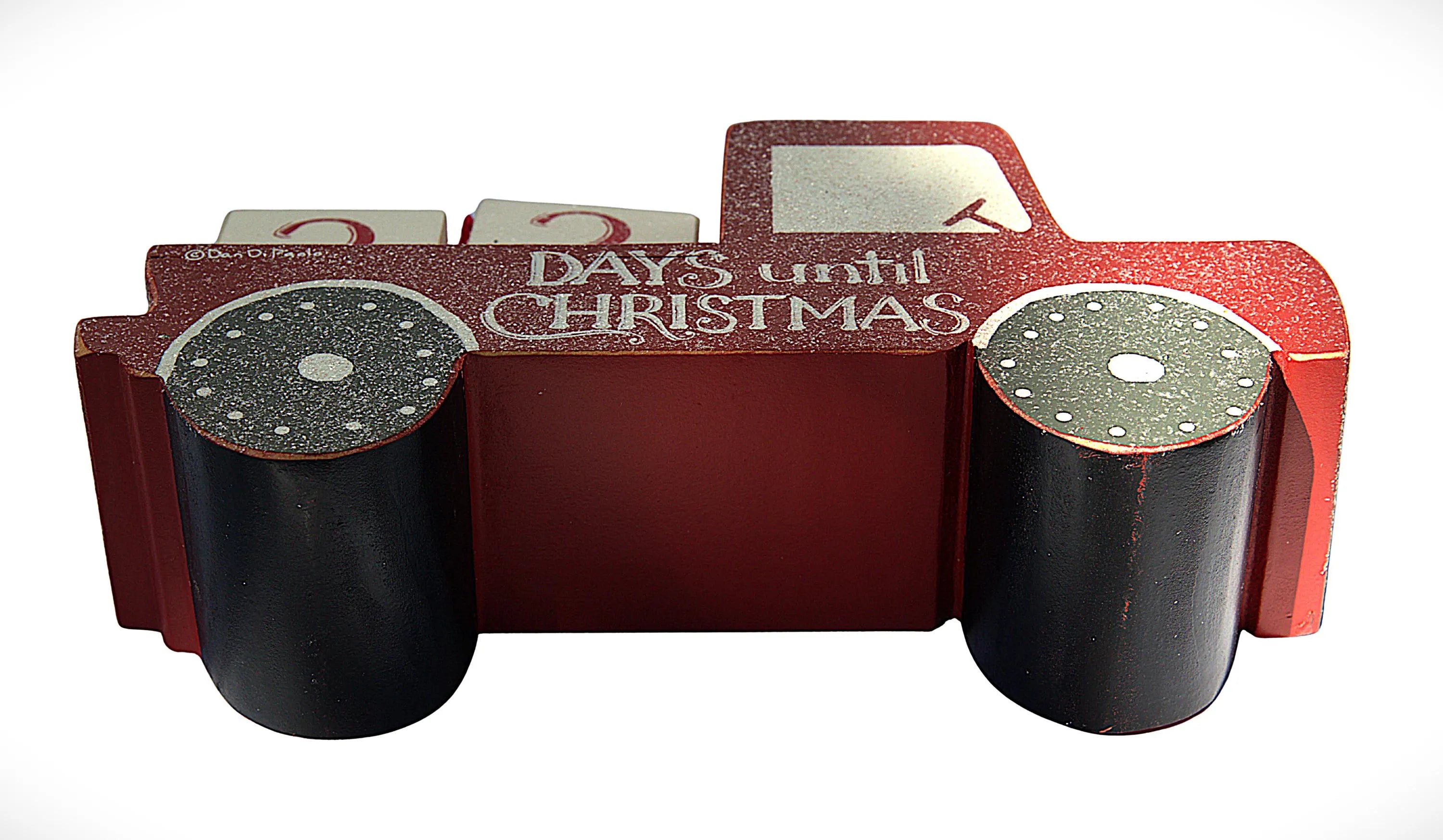 Red Truck Rustic Christmas Countdown: Wooden Holiday Advent Calendar
