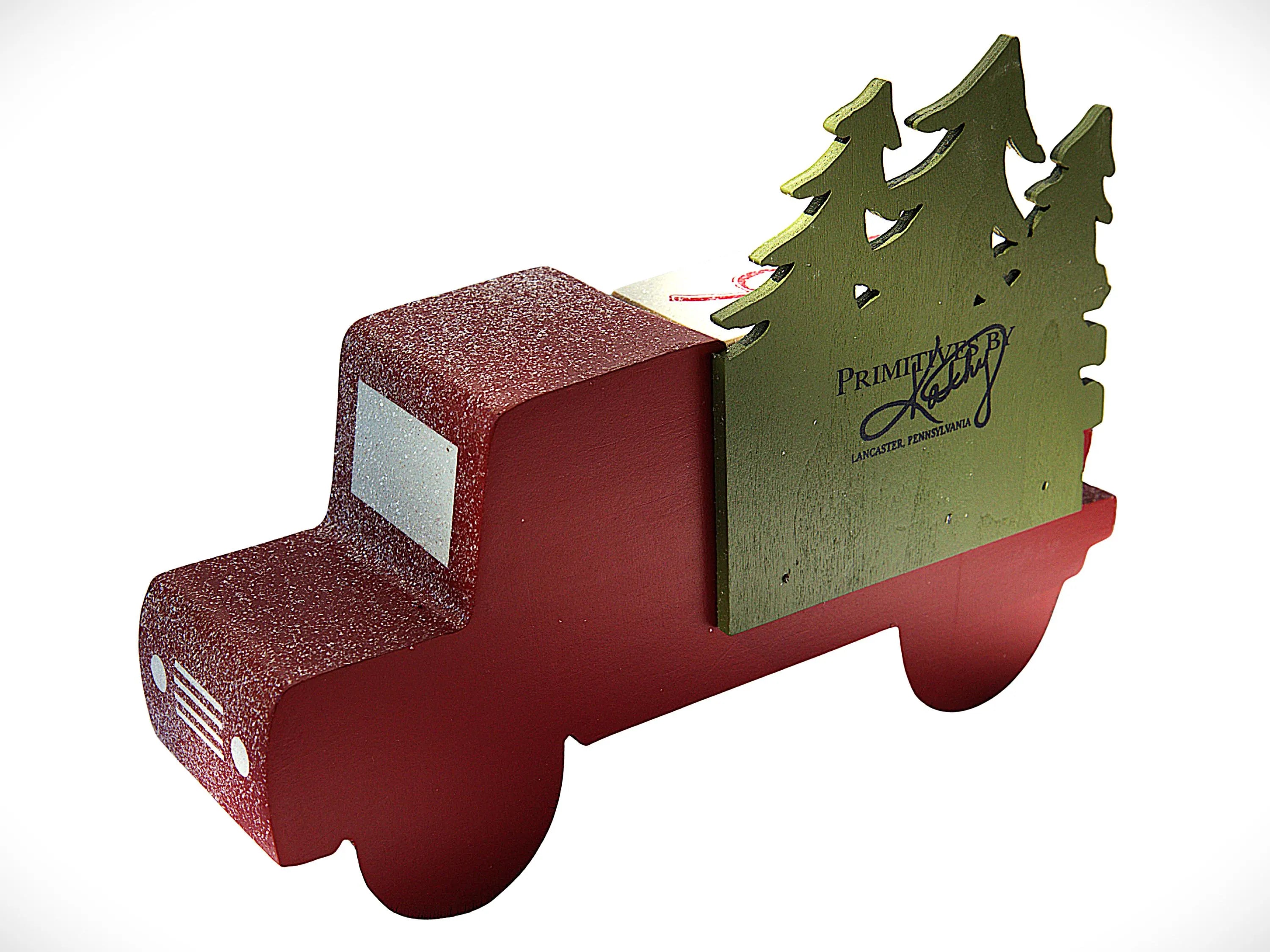 Red Truck Rustic Christmas Countdown: Wooden Holiday Advent Calendar