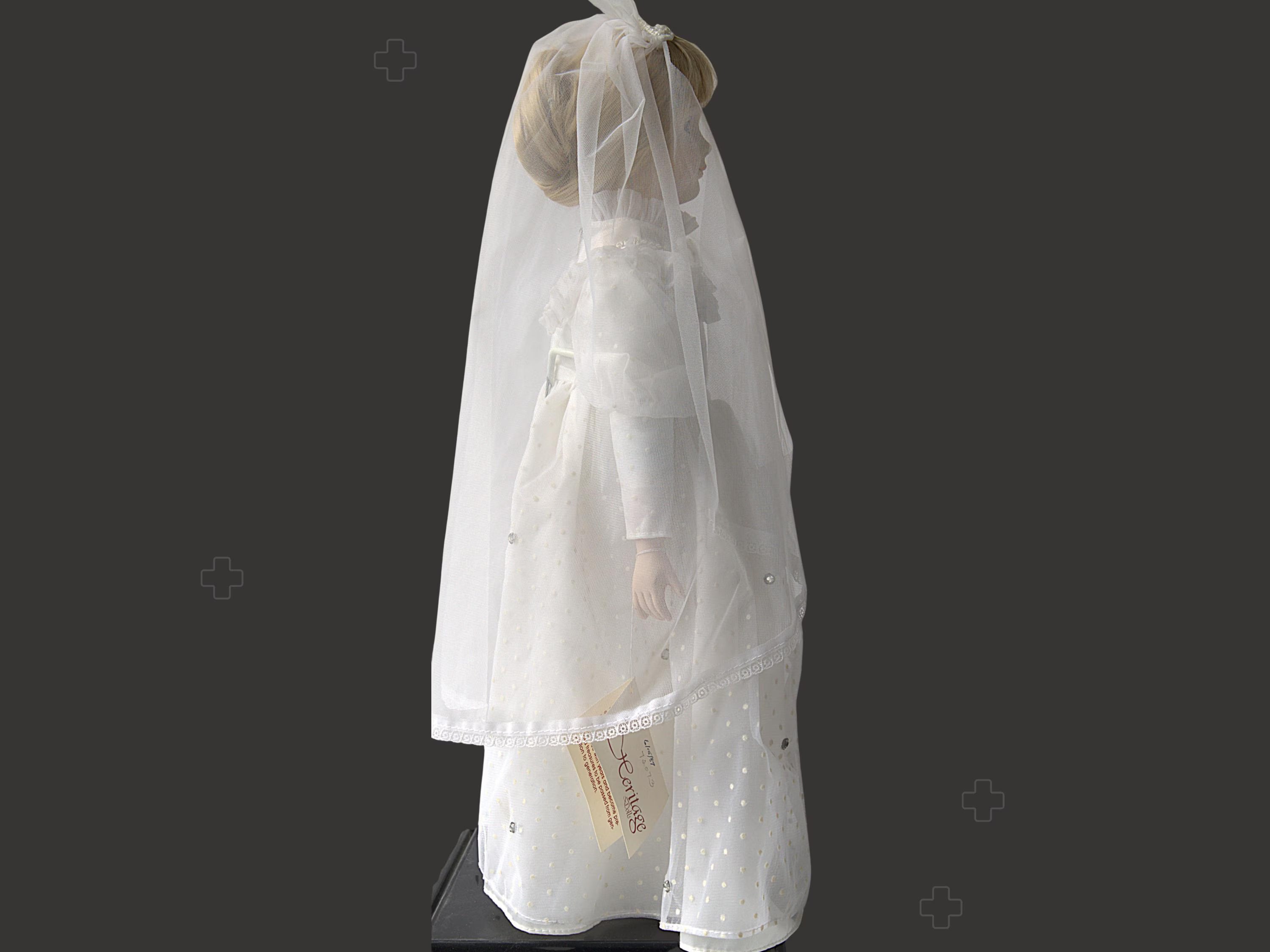 Authentic Vintage Heritage Collectors Bride Doll • Classic Porcelain Display Doll • Antique-Style Victorian Doll Décor •