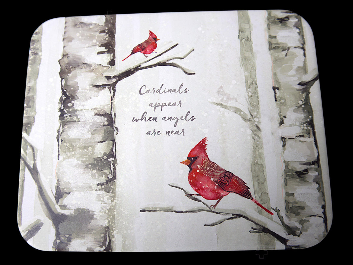 Vintage Cardinal Stone Trivet • Holiday Kitchen Decor, Memorial Gift