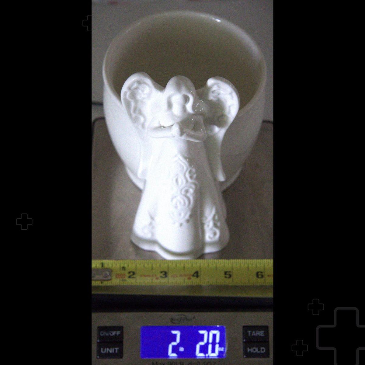 White Porcelain Angel Figurine Planter | Vintage Angel Flower Pot | Ceramic Succulent Planter | Heavenly Home & Memorial Decor
