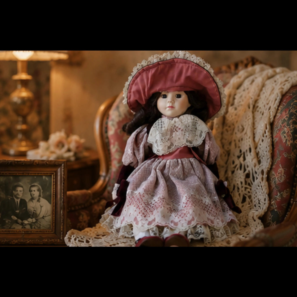Vintage 1980s Brinn's Musical Porcelain Doll Plays "Some Enchanted Evening" | Collectible Music Box Heirloom Doll