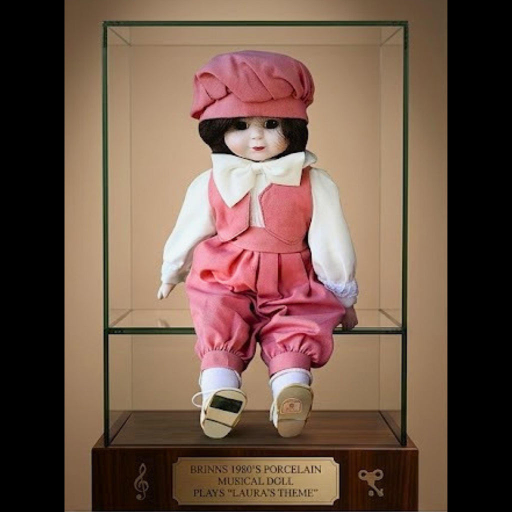 Vintage Brinn's Musical Porcelain Doll Plays "Laura's Theme" | 1980s Collectible Heirloom Music Box Doll
