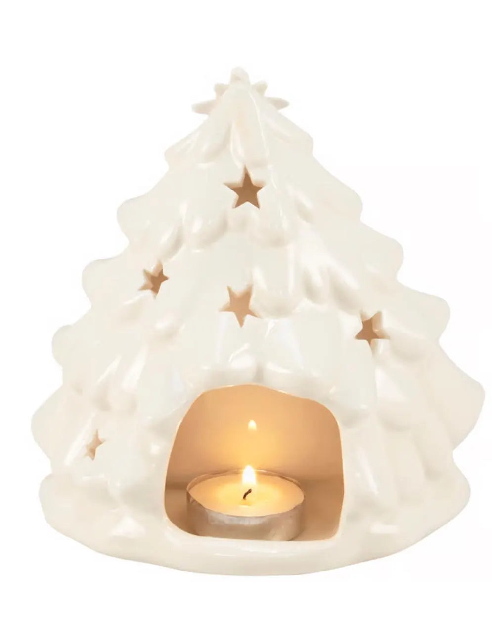 Ceramic Nativity Tea Light Holder: Holy Family Christmas Decor