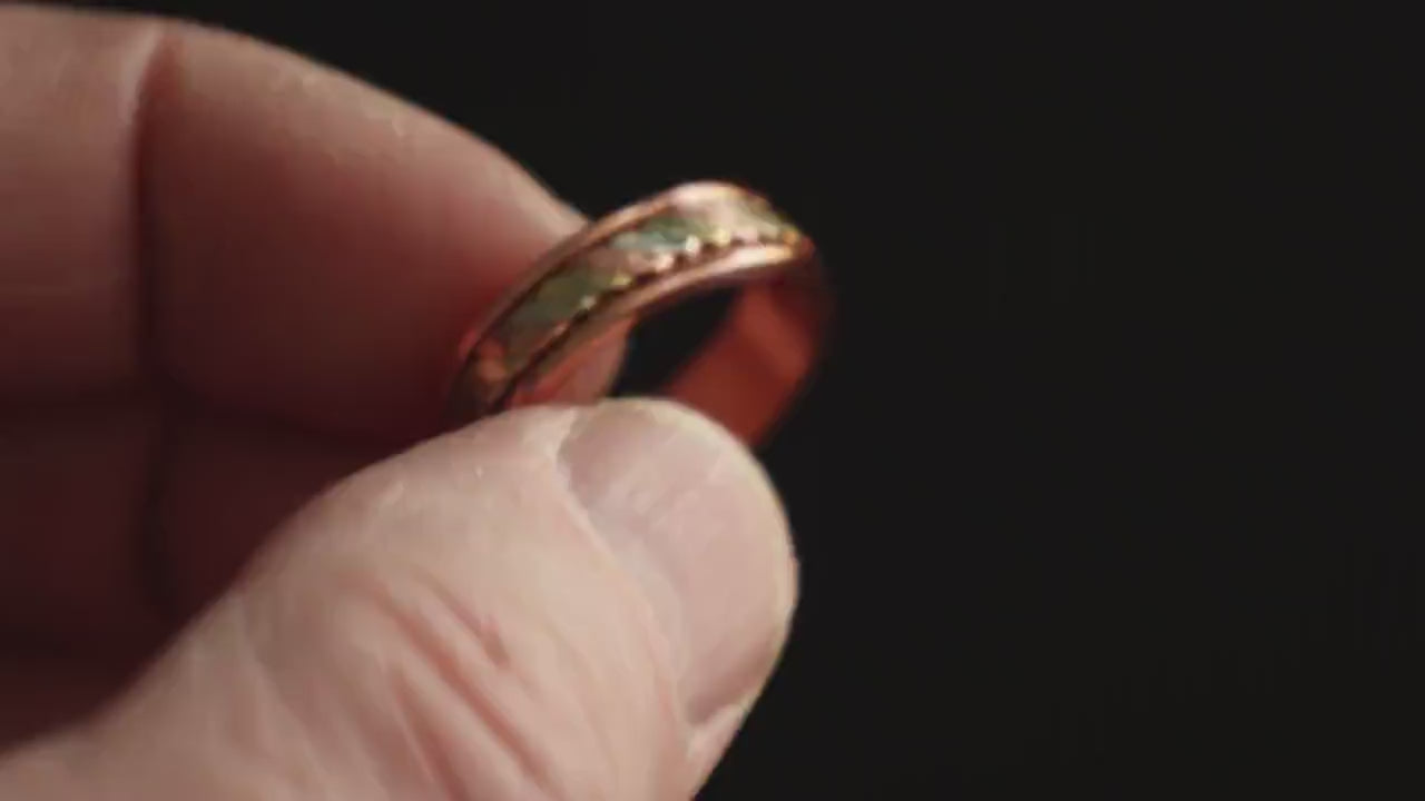 Adjustable Magnetic Copper Brass Twist Ring: Healing Jewelry