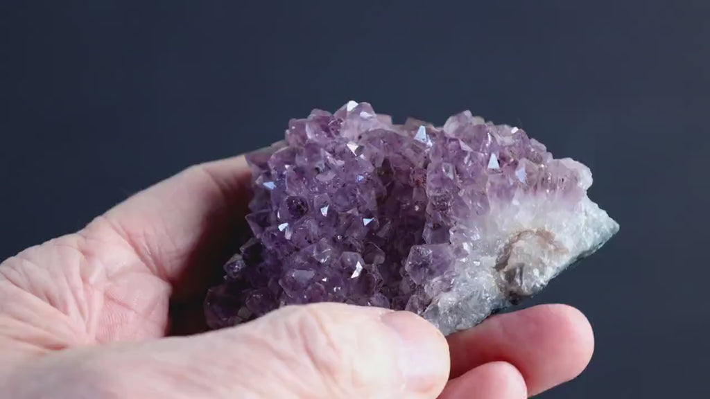 Amethyst Geode Cluster: Raw Crystal Healing Stone, Spiritual Decor
